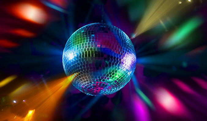 Disco ball and party.