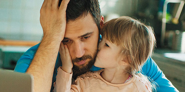 stressed out father