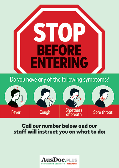 Coronavirus practice poster