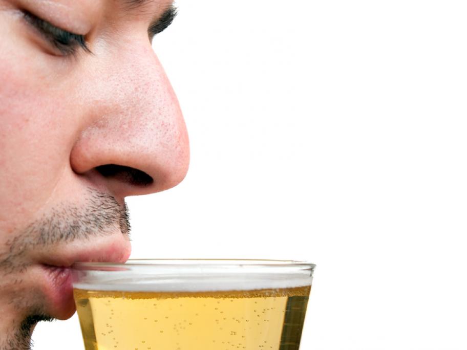drinking beer
