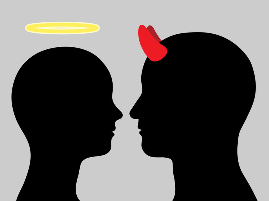 angel woman devil man