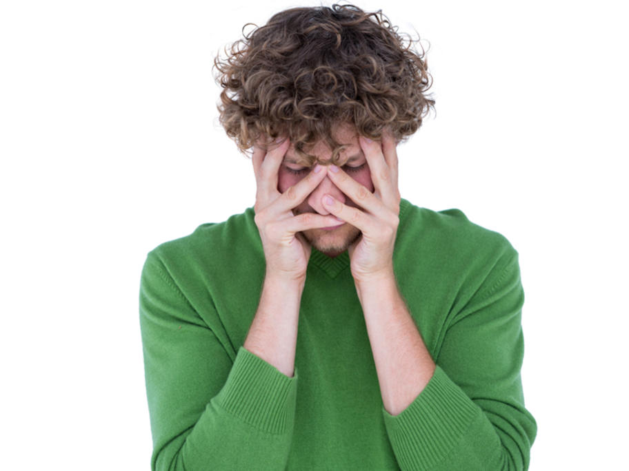 anxious young man