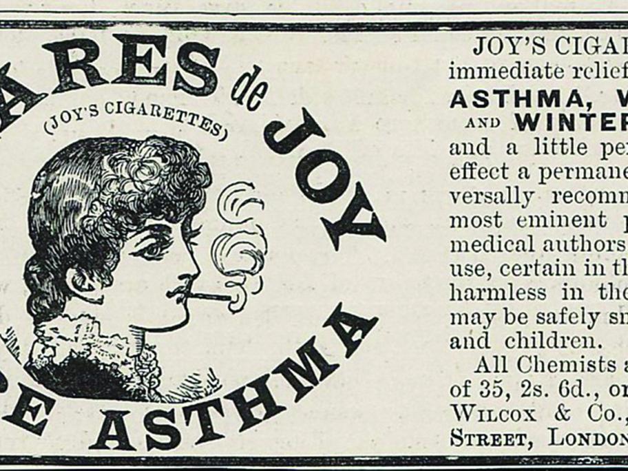 Asthma cigarette ad