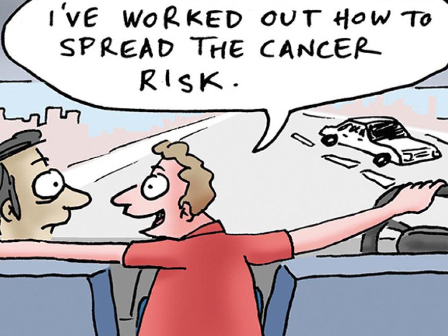 cartoon on cancer risk
