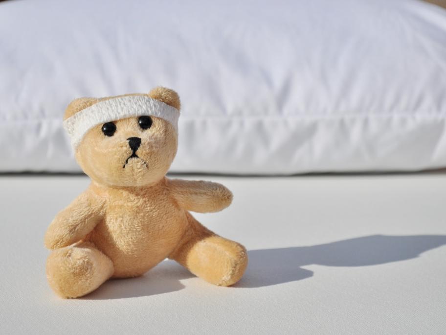 Bandaged teddy bear