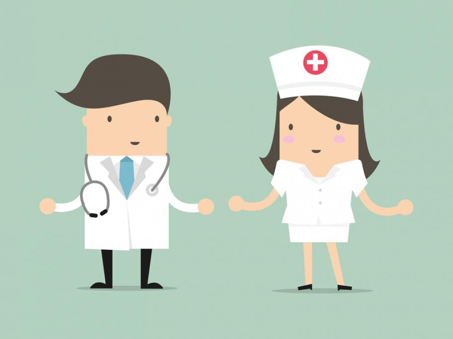 doctor and nurse illustration