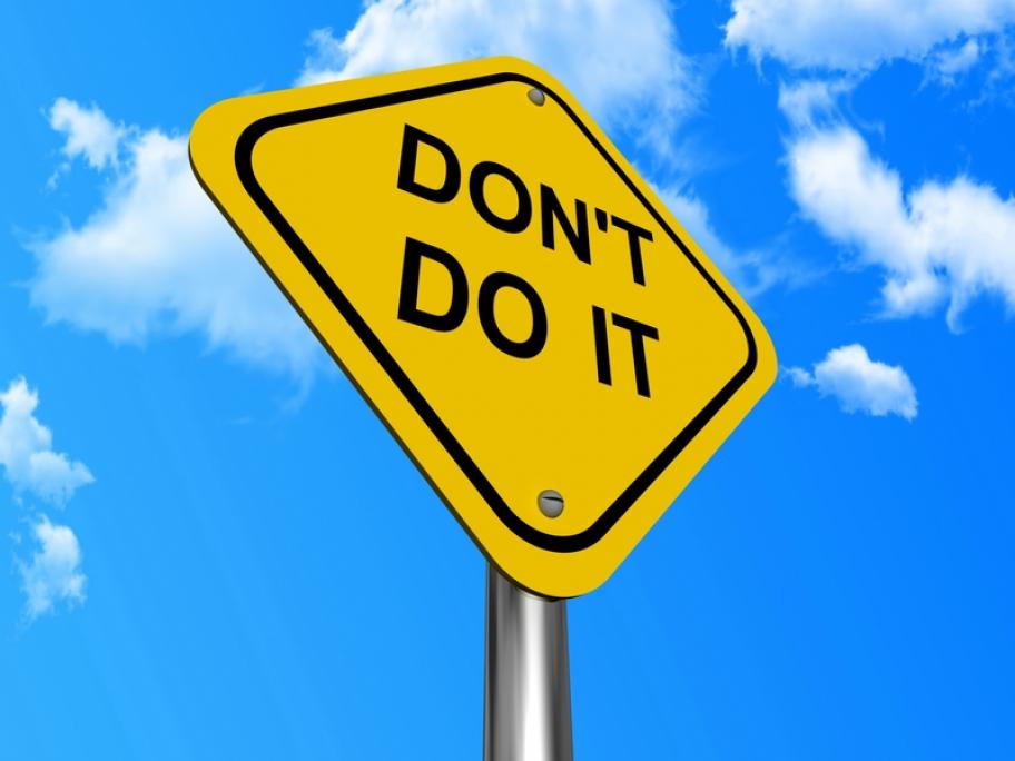 don't do it sign