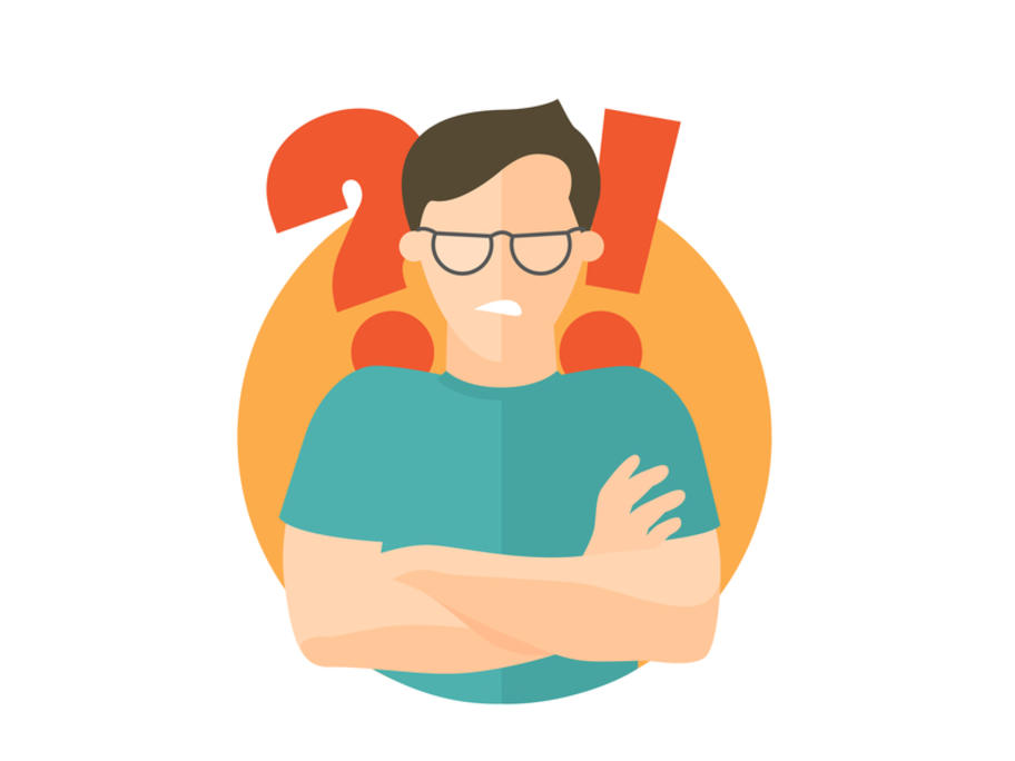 doubting angry man