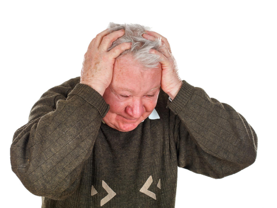 confused elderly man