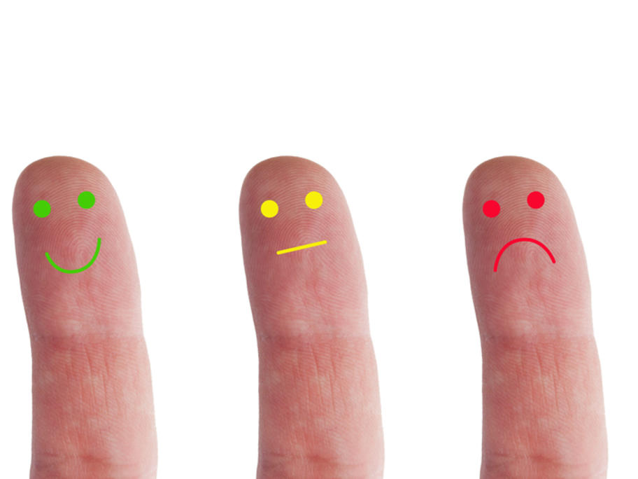 emotions finger concept