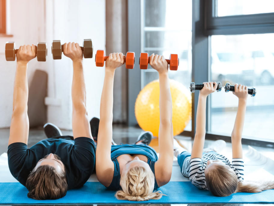 exercising family