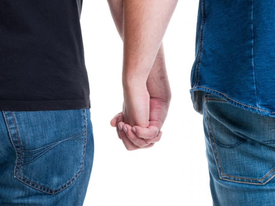 gay men holding hands