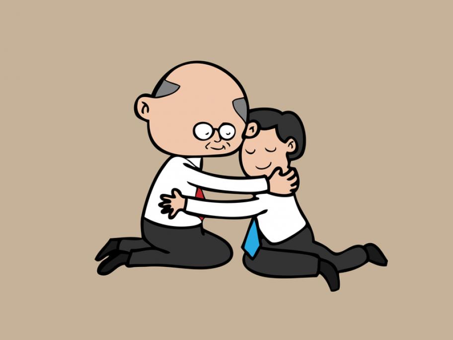 hug cartoon
