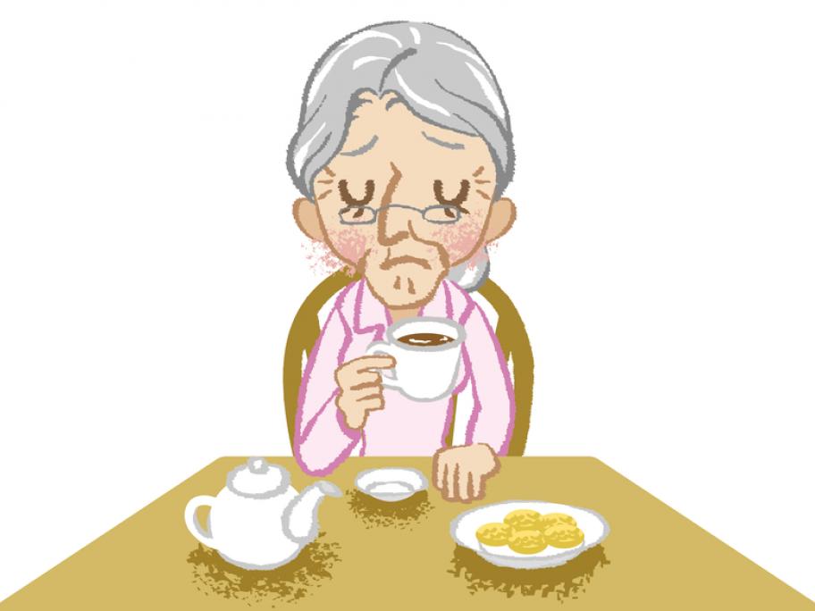 lonely old woman