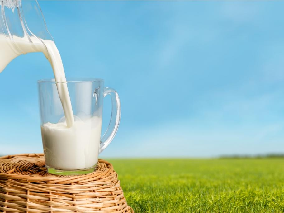 glass of milk with lactose