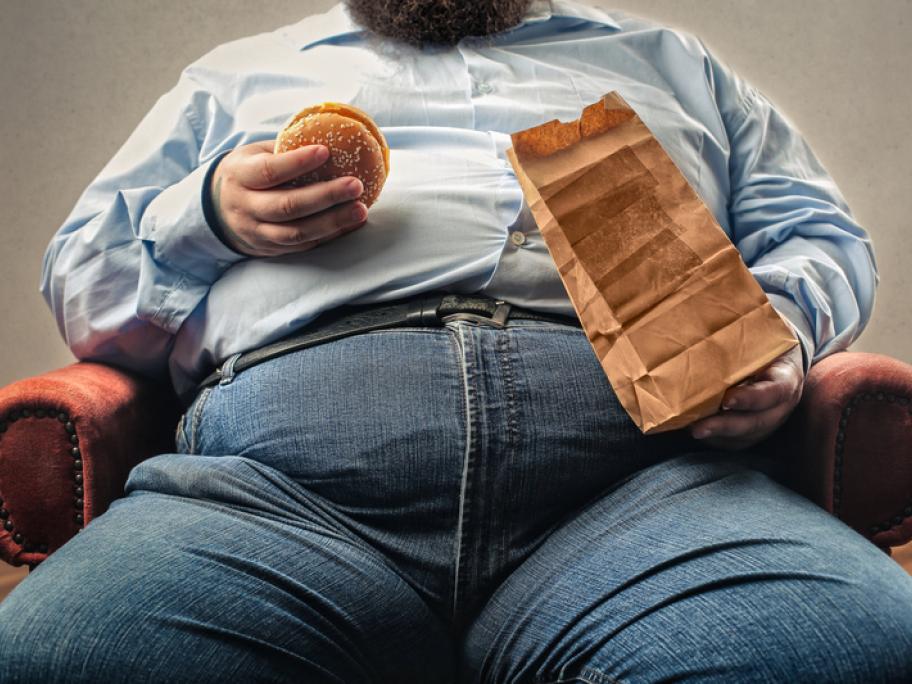 Obese man