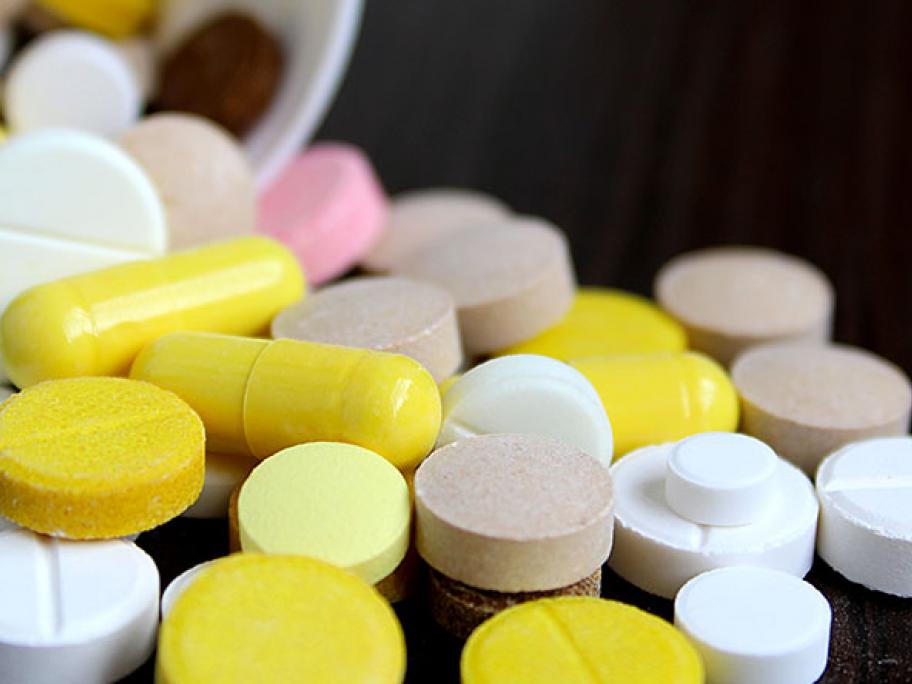 selection of pills and drugs