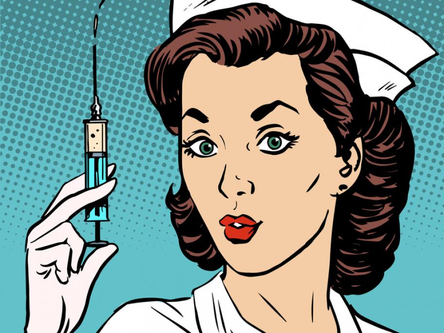 injection retro nurse