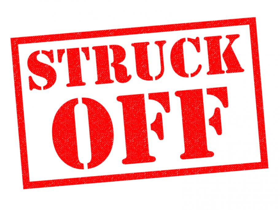 struck off