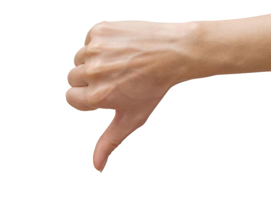 thumbs down