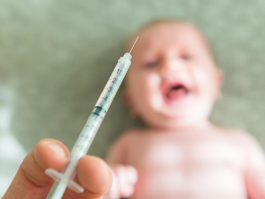 Baby and vaccine