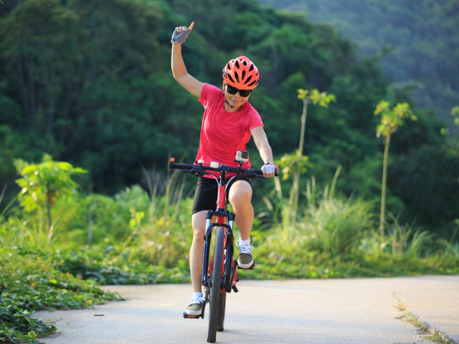 Woman cyclist
