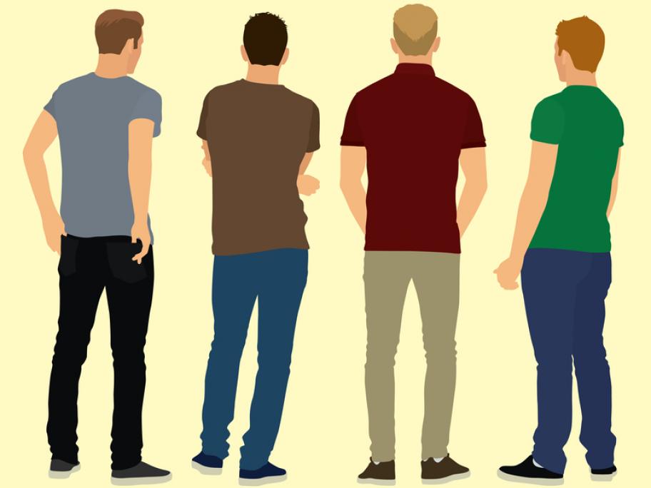 Young men illustration