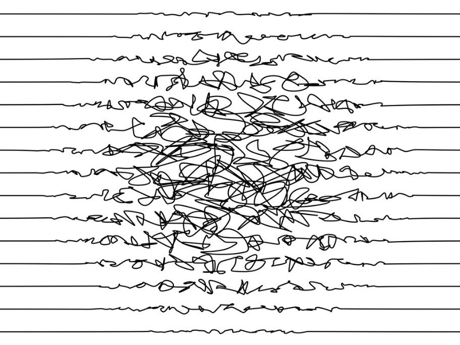 Illegible handwriting