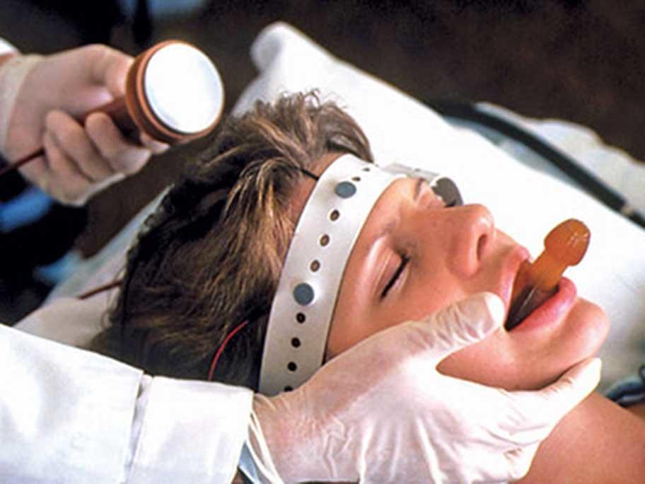 Person undergoing ECT