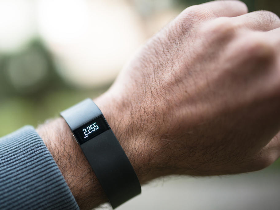 Fitbit on man's wrist