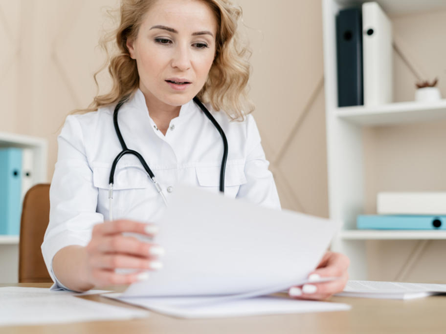 GP doing paperwork