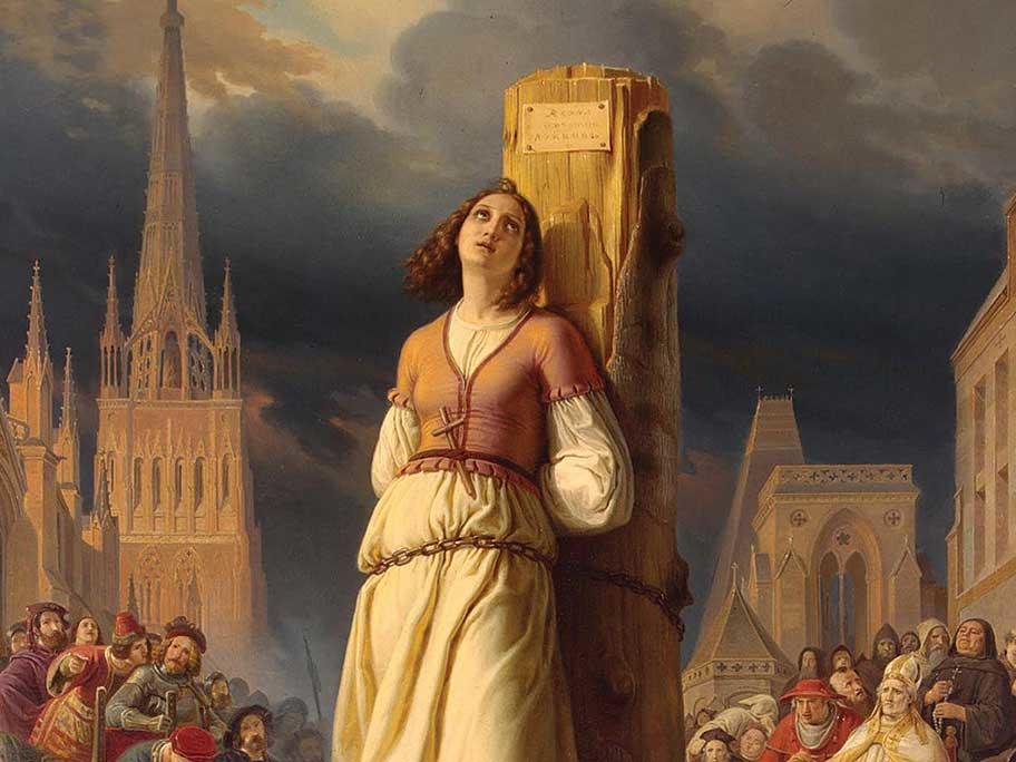 Joan of Arc burnt at the stake