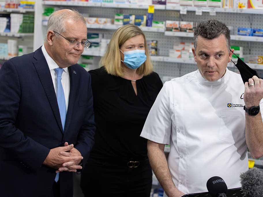 Prime Minister Scott Morrison and Professor Trent Twomey