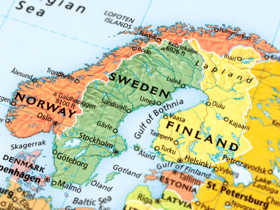 map of Scandinavia