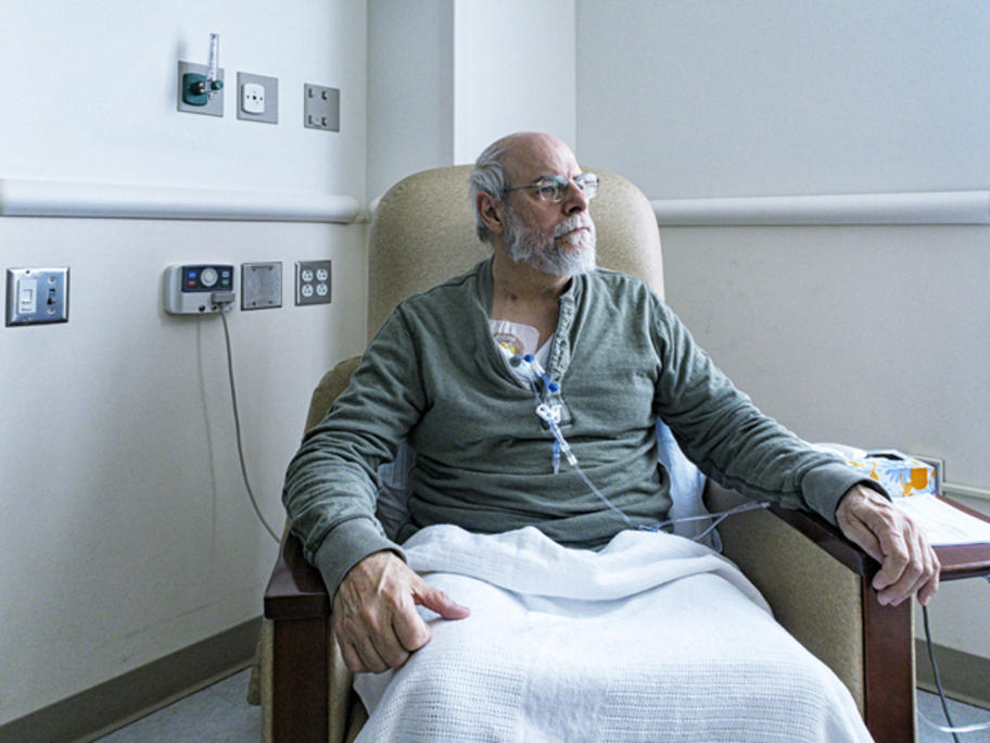 Man having chemotherapy
