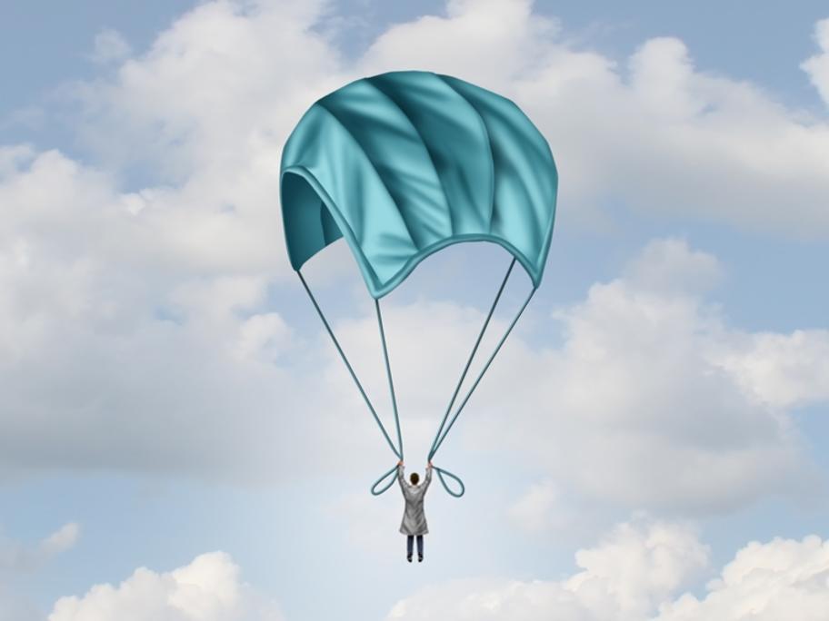 Doctor with parachute