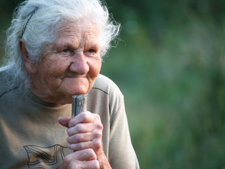 Frail old woman