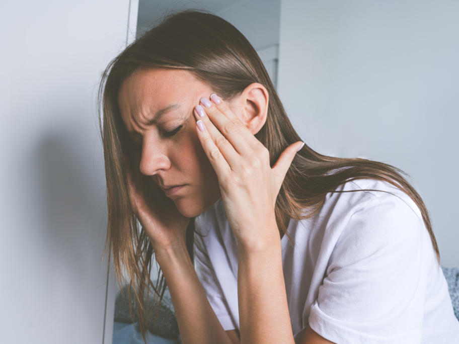 Woman with headache