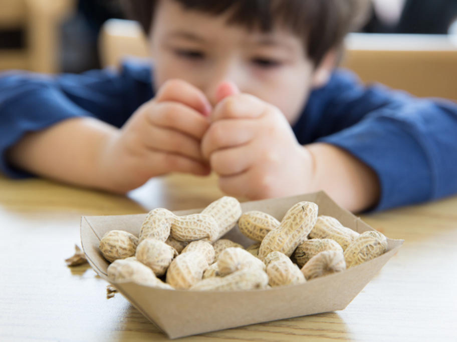 Child with peanuts