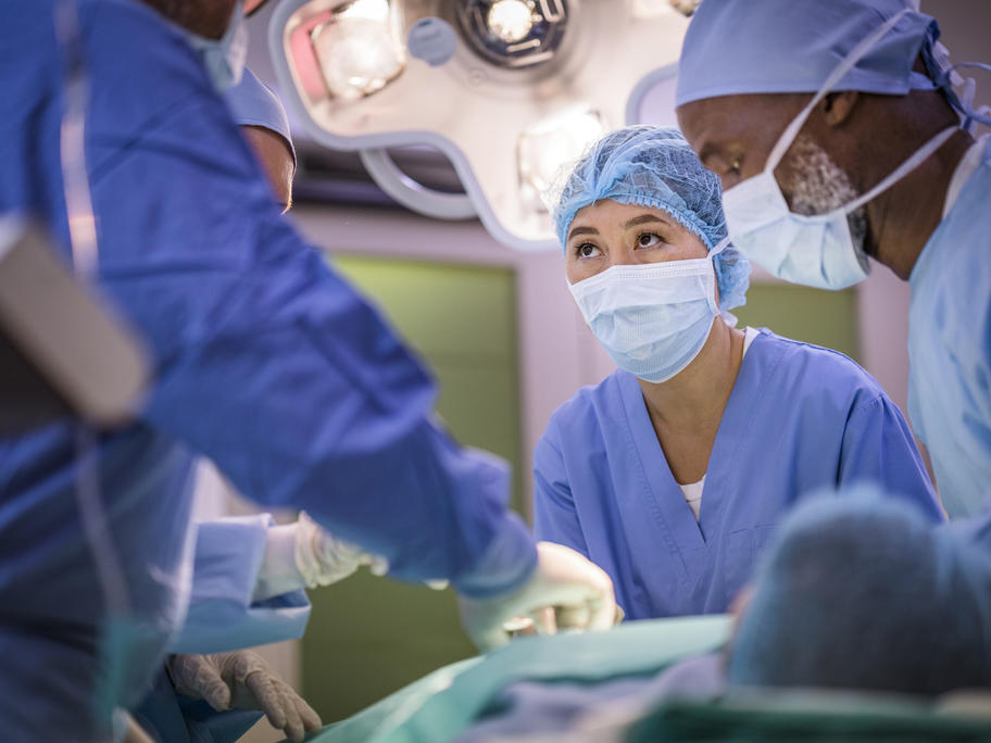 Nurse in operating theatre