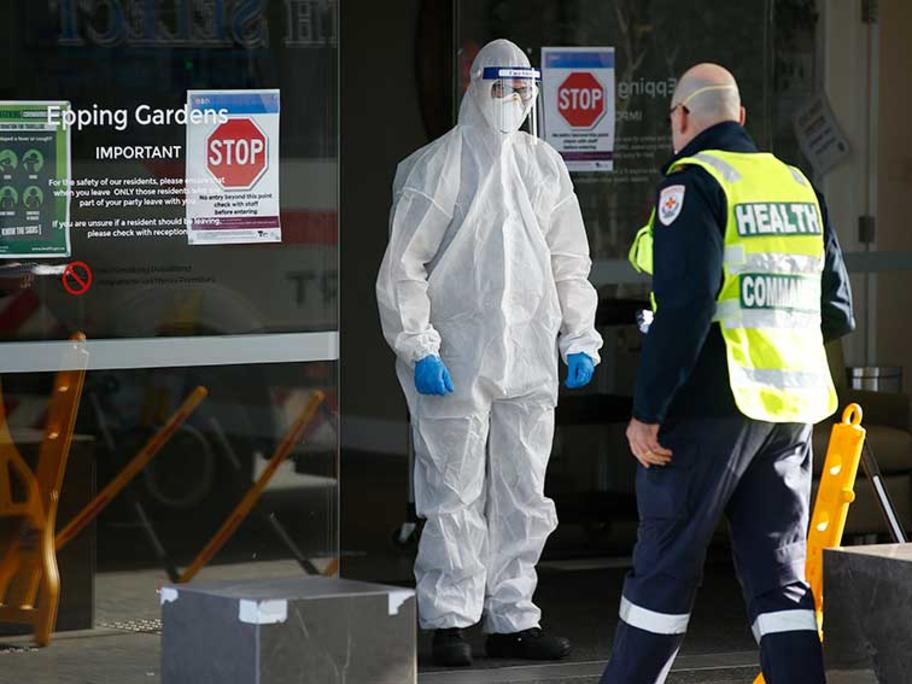 Medical staff at Epping Gardens aged care facility in Melbourne