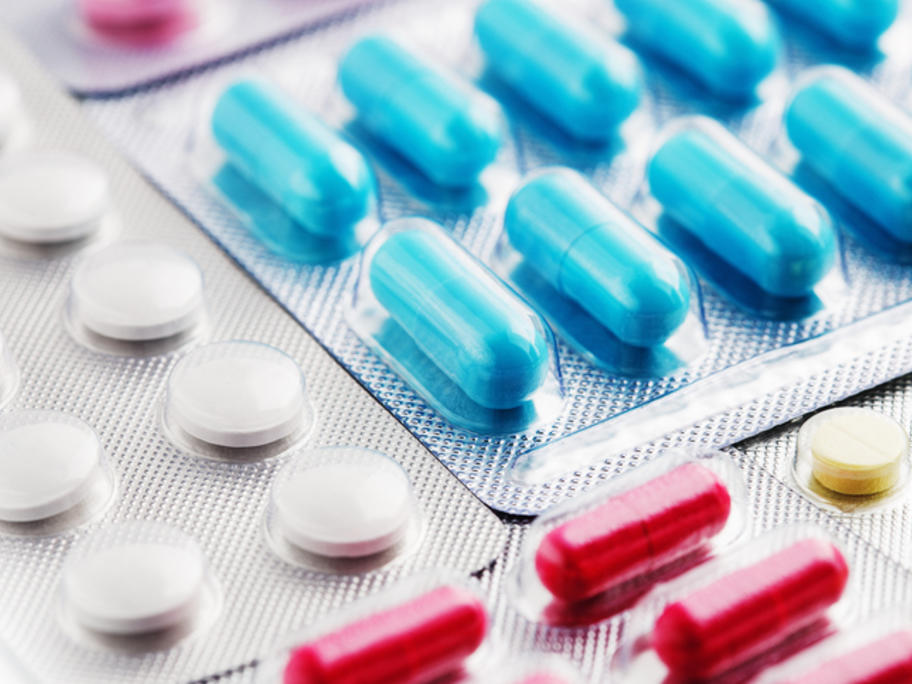 packets of pills of different types