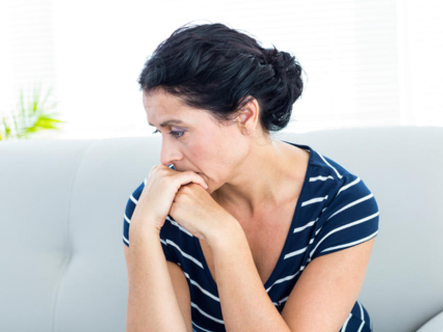 Unhappy woman in her 30s