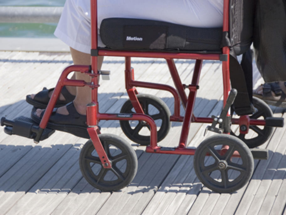 Woman in wheelchair