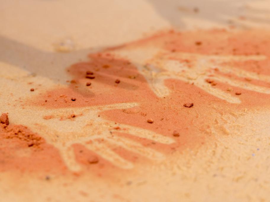 Aboriginal hand prints