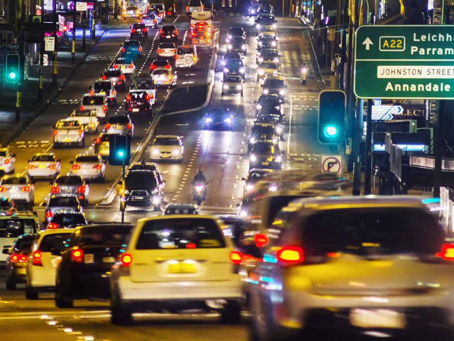 Traffic at night