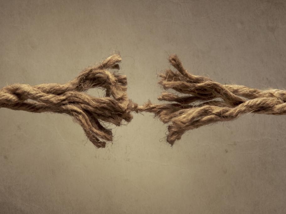 Frayed rope