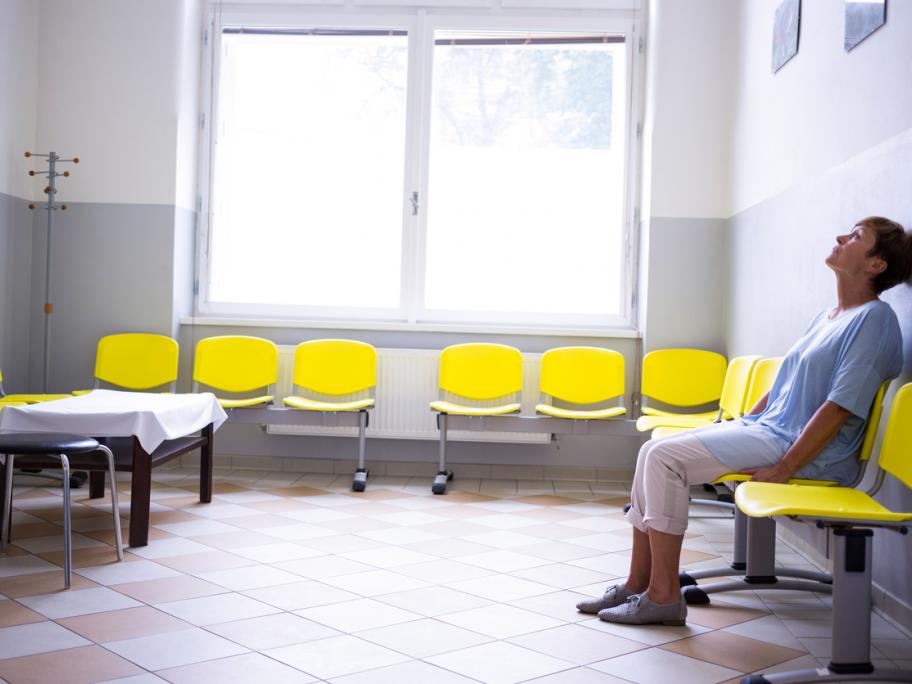 woman waiting