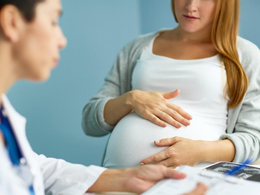 GP obstetrician and patient