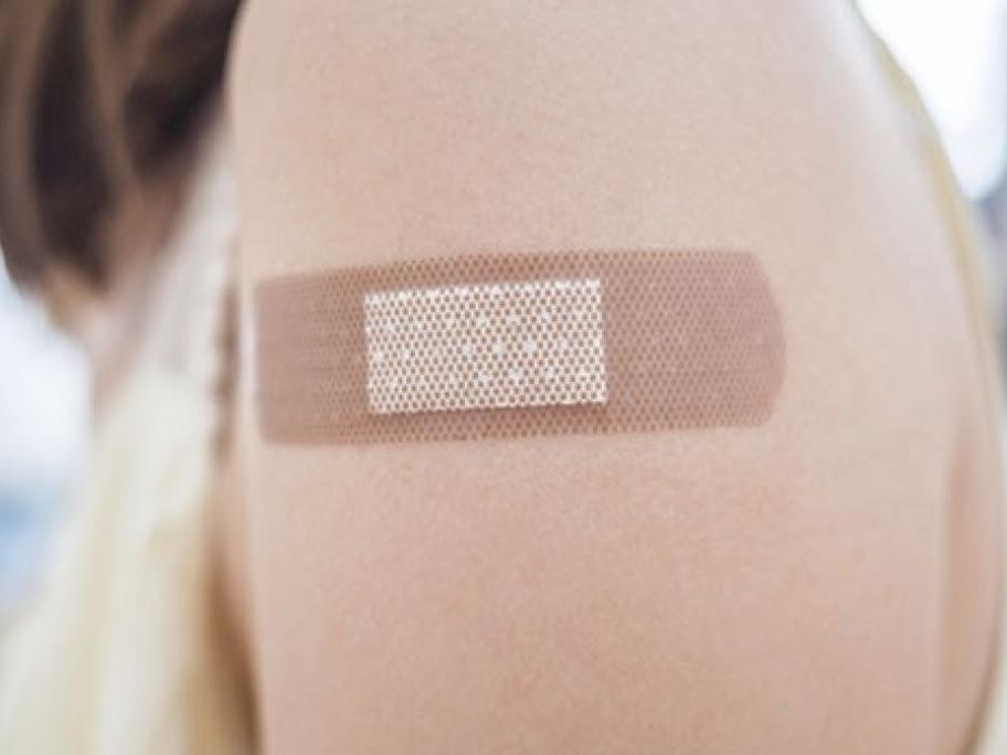 vaccination with bandaid